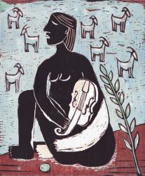 
Shepherdess, 2012, linocut, 30 x 25 cm, 12 prints