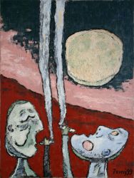  Full Moon, 1999, silicone on canvas, 120 x 90 cm