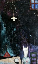 Petrohradské blues, 2007, olej na plátně, 150 x 90 cm 