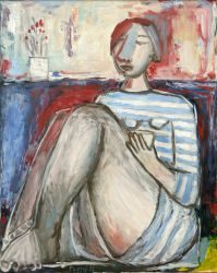 Pruhované triko, 2011, olej na plátně, 100 x 80 cm 