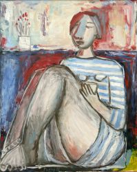  The Striped T-shirt, 2011, oil on canvas, 100 x 80 cm