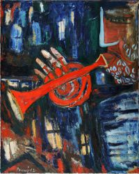 Red trumpet, 2012, oil on canvas, 100 x 80 cm