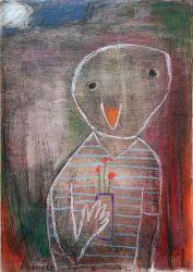  I'm a strange bird 4, 2013, oil pastel, 50 x 35 cm